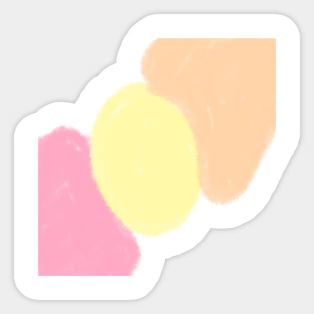 Yellow orange Red watercolor art design Sticker by Simplecooldesignss